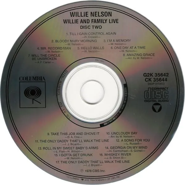 Willie Nelson Willie And Family Live 2CD country NM