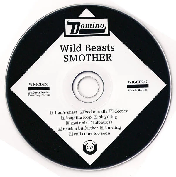 Wild Beasts Smother CD album VG+ indie rock