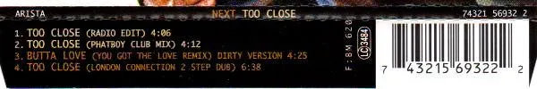 Next Too Close CD maxi singolo VG UK garage