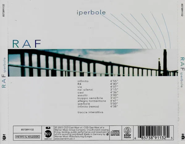 RAF Iperbole CD Album Enhanced Europop VG+