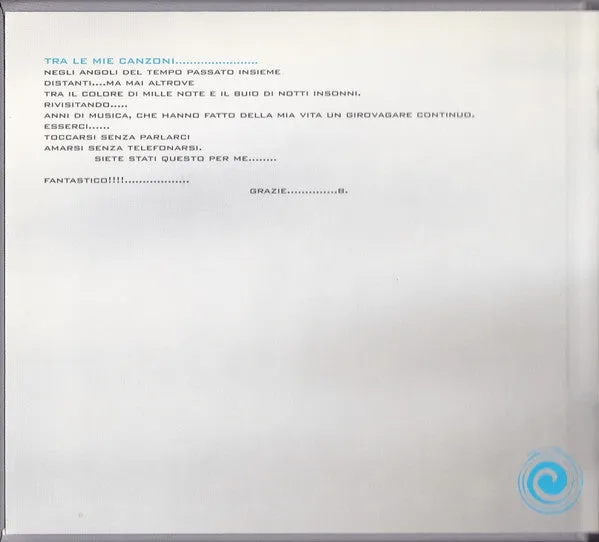 Biagio Antonacci Tra Le Mie Canzoni CD digipak