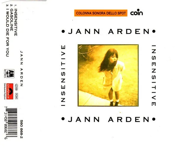 Jann Arden Insensitive CD singolo colonna Coin VG
