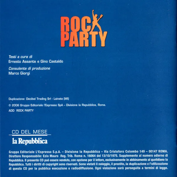 Various Rock Party 2xCD Repubblica compilation rock