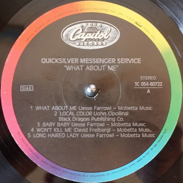 Quicksilver What About Me LP vinile ristampa NM