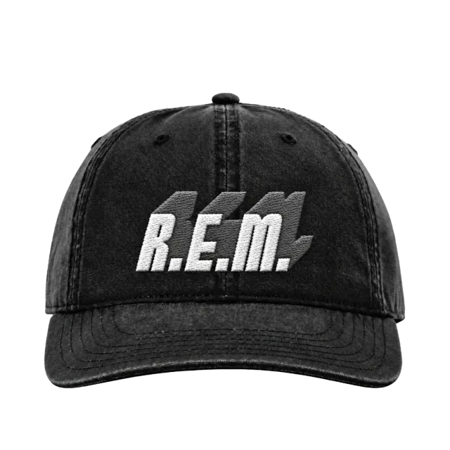 R.E.M. Reveal Logo cappellino nero ricamato unisex