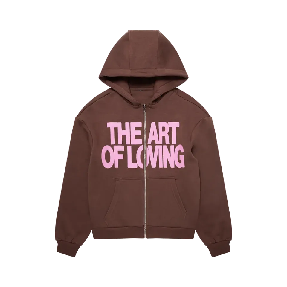 Olivia Dean The Art of Loving felpa zip cappuccio nera