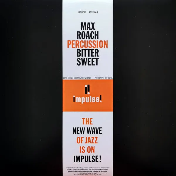 Max Roach Percussion Bitter Sweet LP gatefold quasi mint