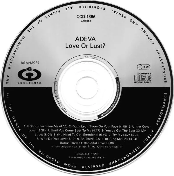Adeva Love Or Lust? CD album usato garage house