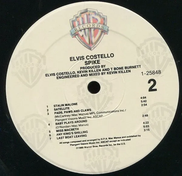 Elvis Costello Spike LP vinile US 1989 alternative rock