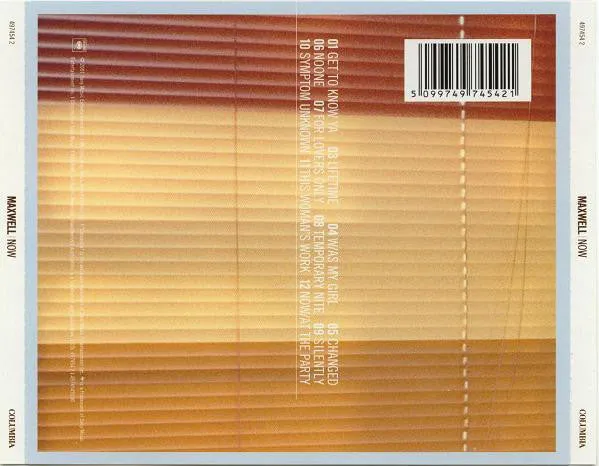 Maxwell Now CD album neo soul Columbia