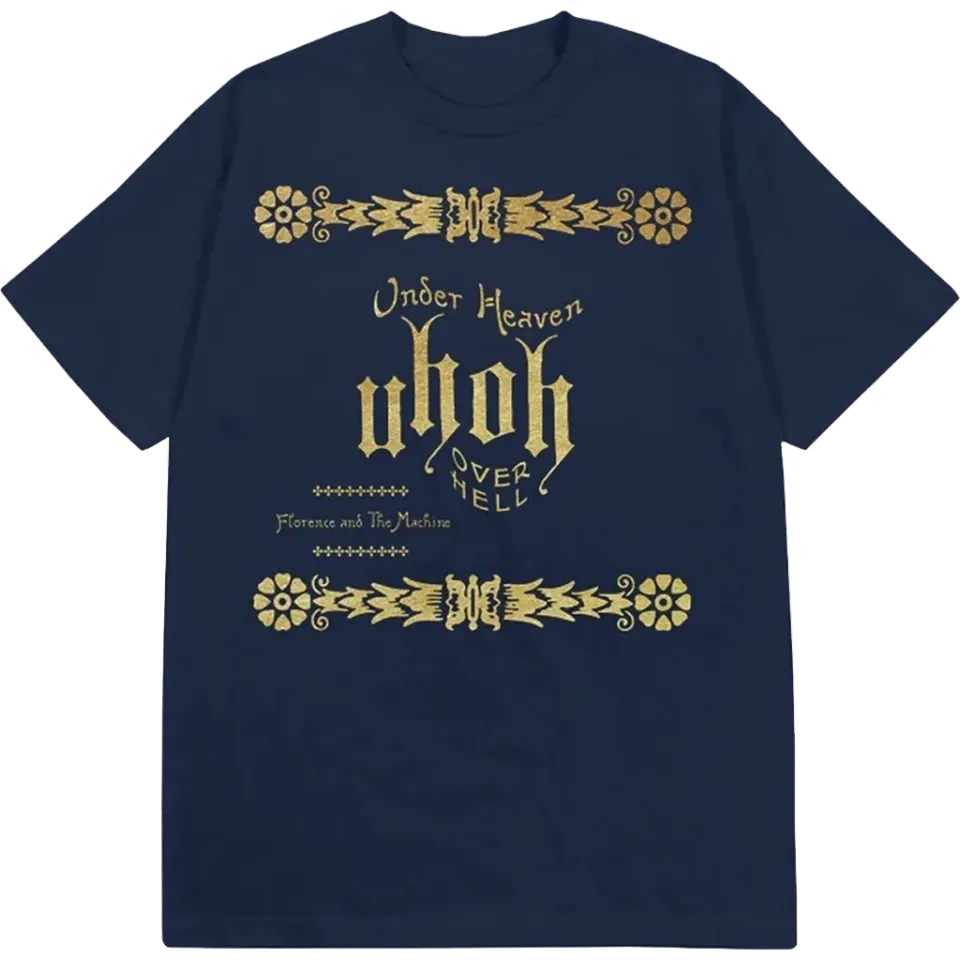 Under Heaven Over Hell maglietta girocollo blu navy taglia S-XXL