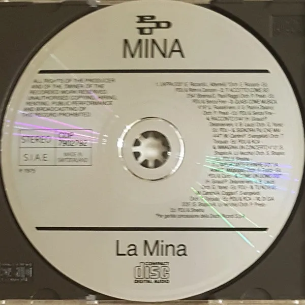 Mina La Mina CD album ristampa vocal pop