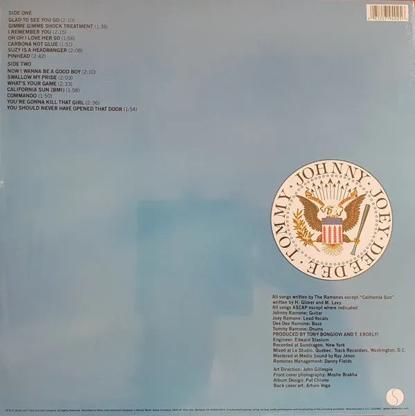 Ramones Leave Home LP vinile 180g remaster punk