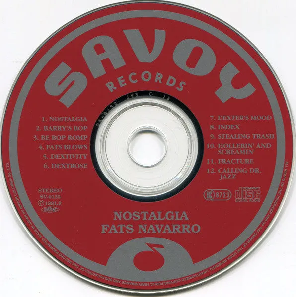 Fats Navarro Nostalgia CD compilation mono bop