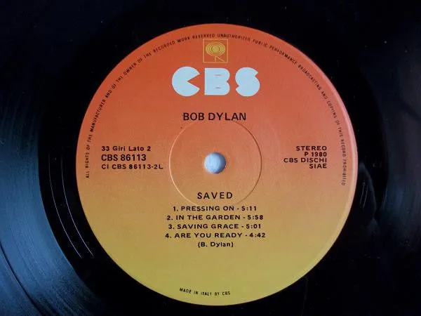 Bob Dylan Saved LP vinile usato VG+ pressaggio italiano