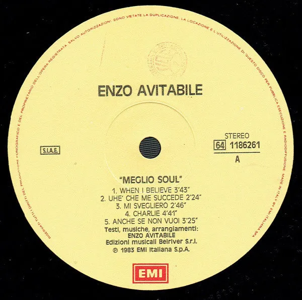 Enzo Avitabile Meglio Soul LP vinile 1983