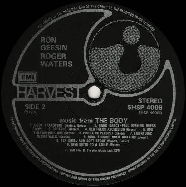 Ron Geesin Waters Music From The Body vinile LP ristampa NM