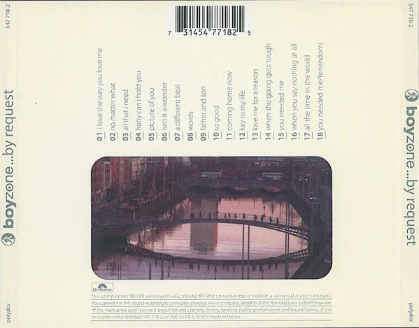 Boyzone By Request CD compilation pop vocale usato