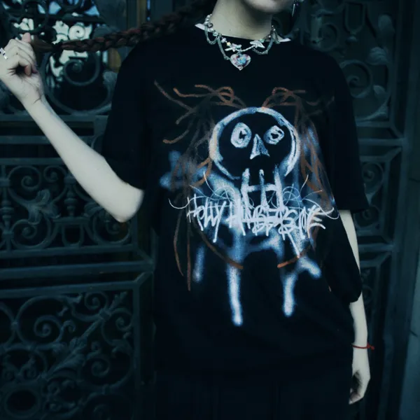 Polydor Skull t-shirt maniche corte stampa petto