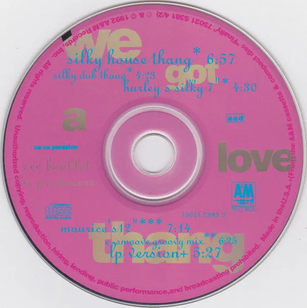 Ce Ce Peniston We Got A Love Thang CD maxi house