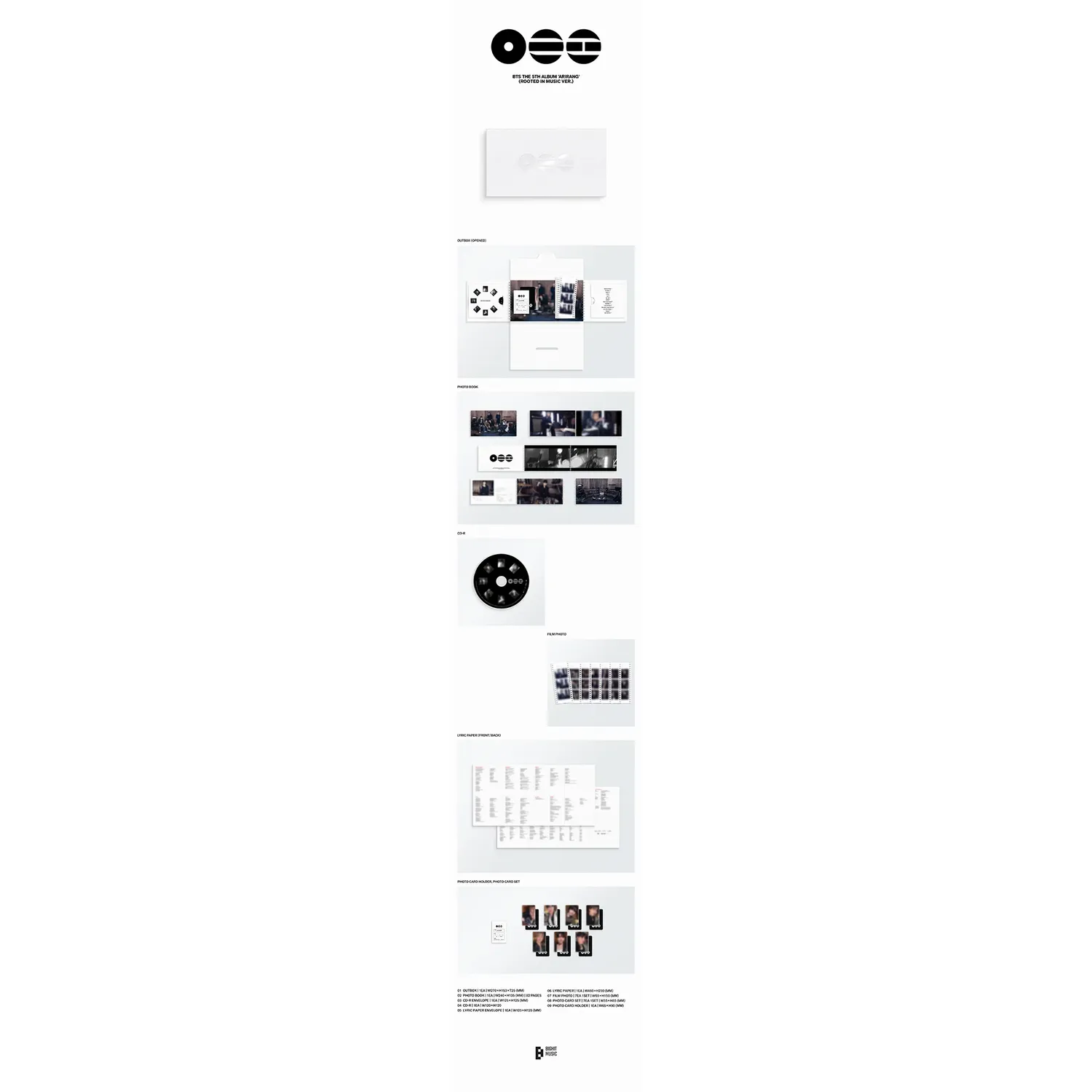 BTS Arirang CD Rooted in Music Ver. con photobook