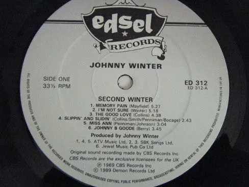 Johnny Winter Second Winter LP ristampa gatefold blues rock