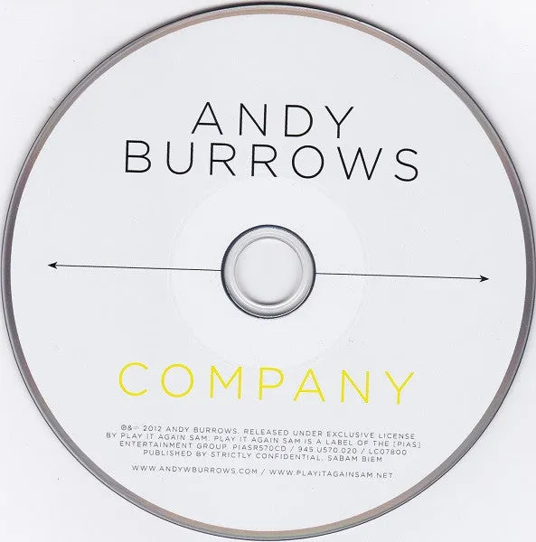 Andy Burrows Company CD album 2012 pop rock