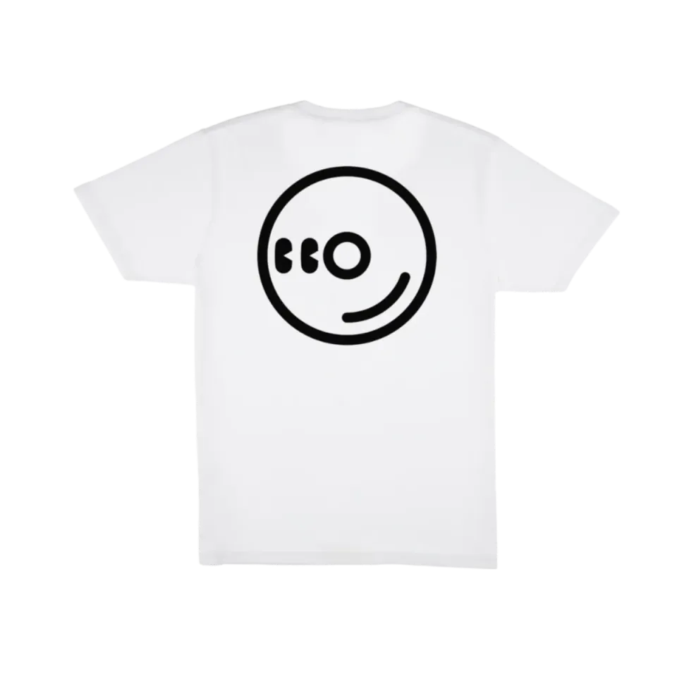 Chaos TEE004 t-shirt bianca con stampa retro