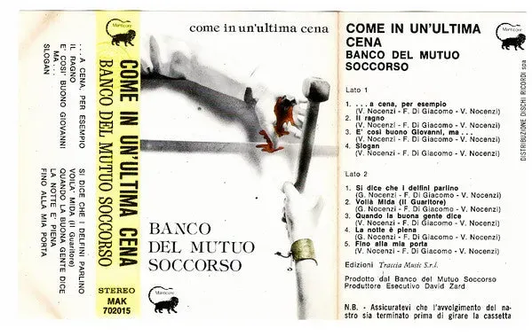 Banco Mutuo Soccorso Come Ultima Cena cassetta prog