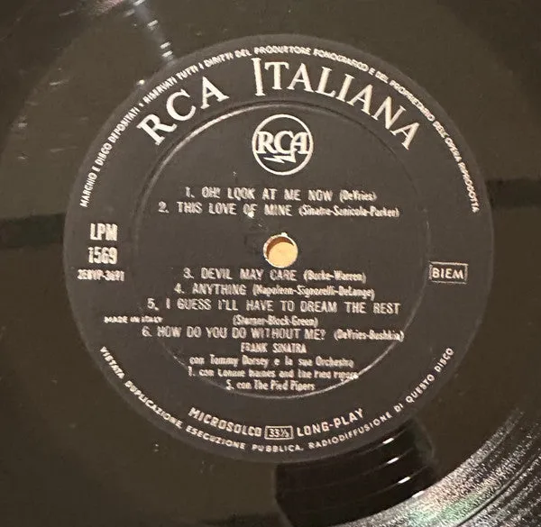 Frank Sinatra Frankie And Tommy vinile LP compilation 1958
