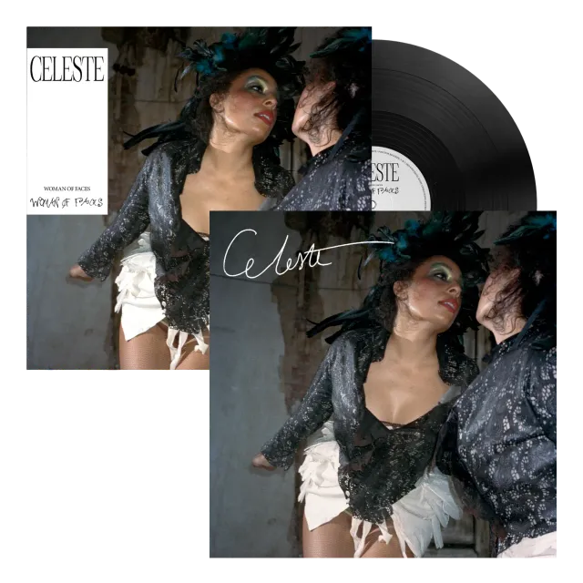 Celeste Woman Of Faces vinile nero + stampa firmata