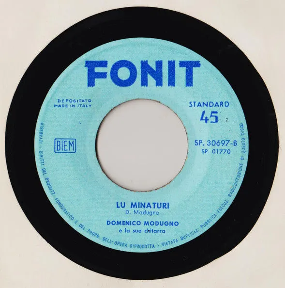 Domenico Modugno Apocalisse 45 giri 7" VG+