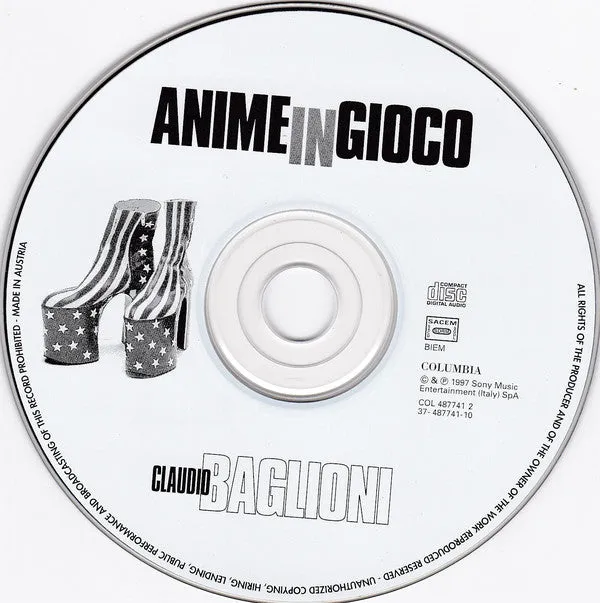 Claudio Baglioni Anime In Gioco CD pop vocale