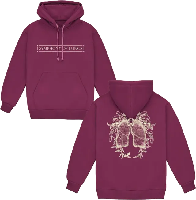 Maroon Symphony felpa cappuccio bordeaux cotone 350g