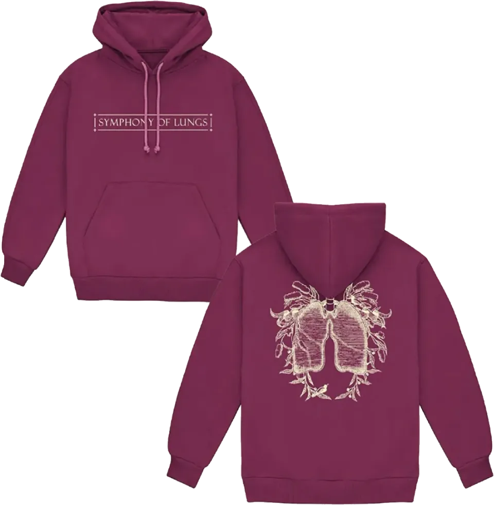 Maroon Symphony felpa cappuccio bordeaux cotone 350g