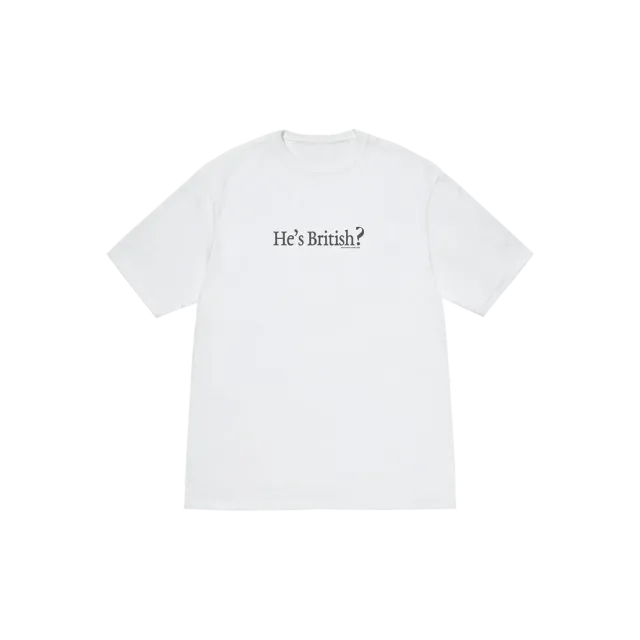 Elmiene He's British t-shirt bianca stampa fronte retro