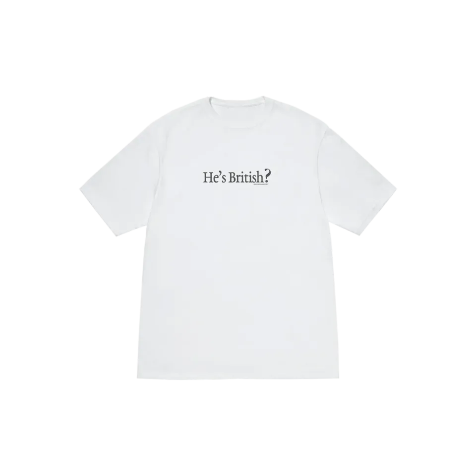 Elmiene He's British t-shirt bianca stampa fronte retro