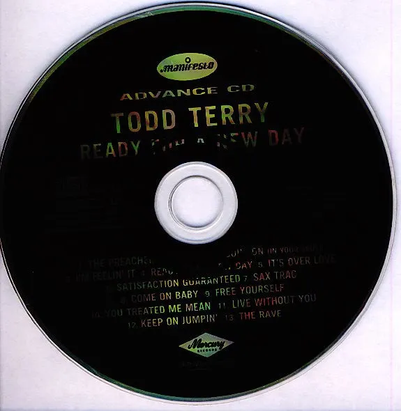 Todd Terry Ready For A New Day CD promo house VG
