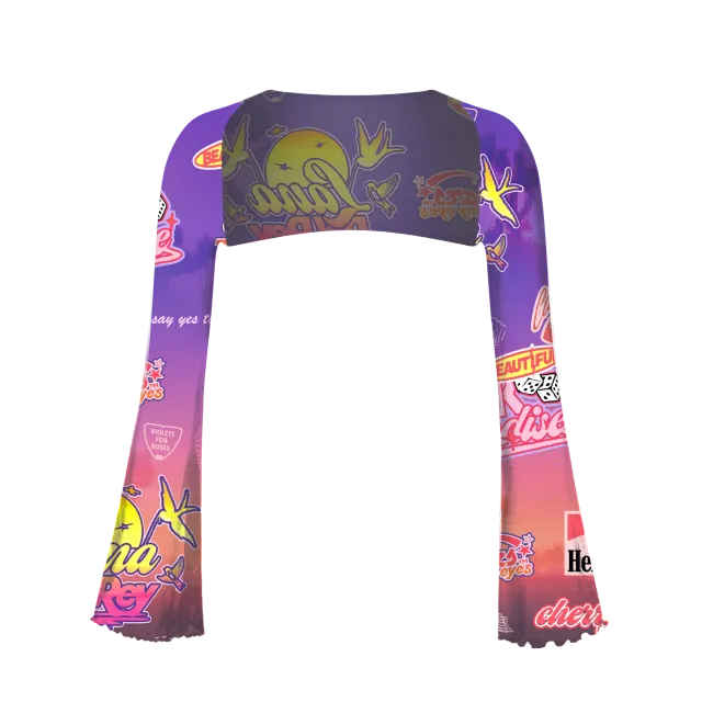 Bolero Paradise Print bolero poliestere fantasia
