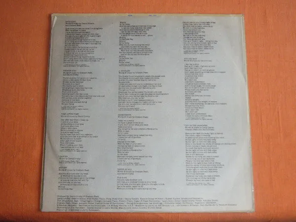 Crosby & Nash Whistling Down The Wire vinile LP folk