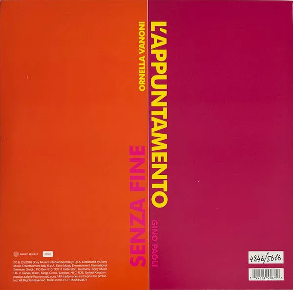 Vanoni Paoli Per Sempre 12" vinile arancione limitato