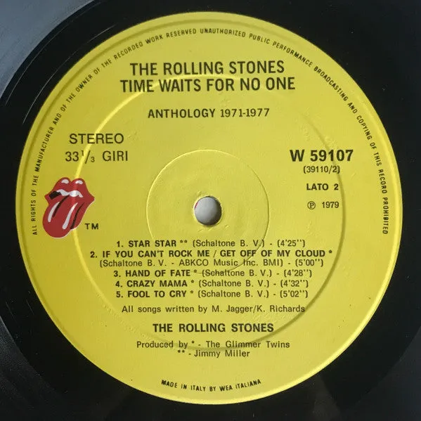 Rolling Stones Time Waits For No One vinile LP usato