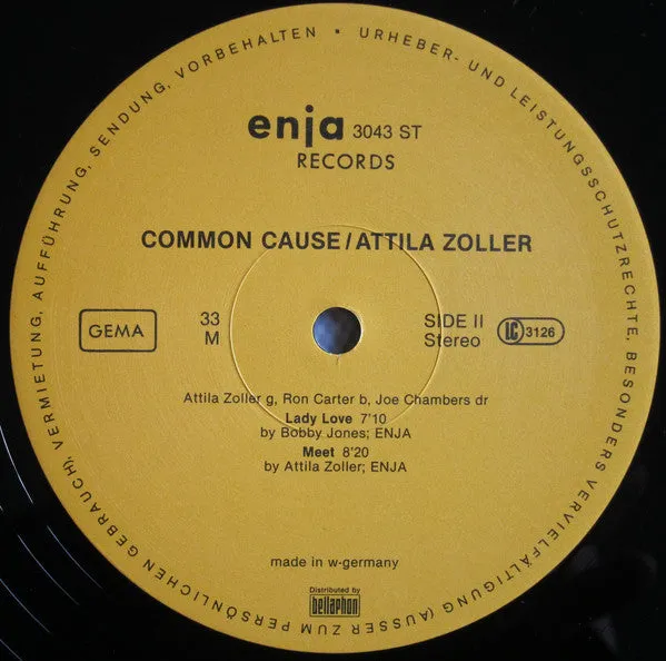 Zoller Carter Chambers Common Cause LP jazz Enja 1979 near mint