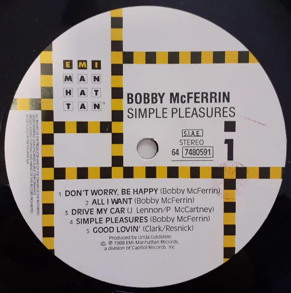 Bobby McFerrin Simple Pleasures vinile LP soul-jazz