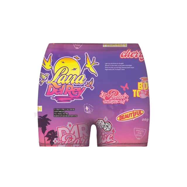 Lana Paradise Print pantaloncini biker poliestere taglia S