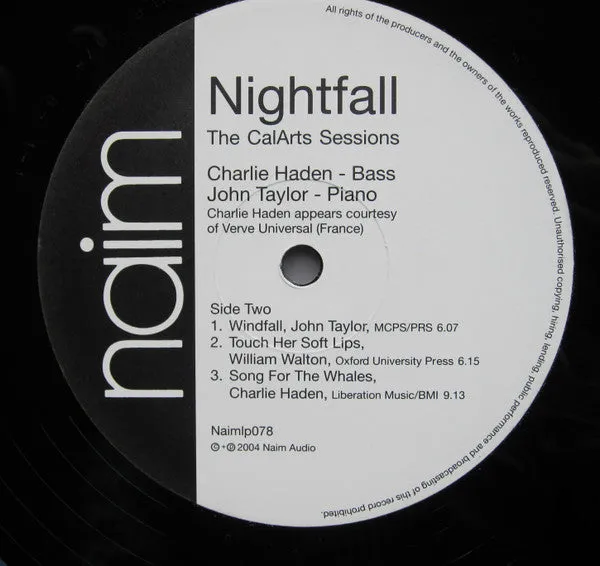 Charlie Haden John Taylor Nightfall LP vinile duo