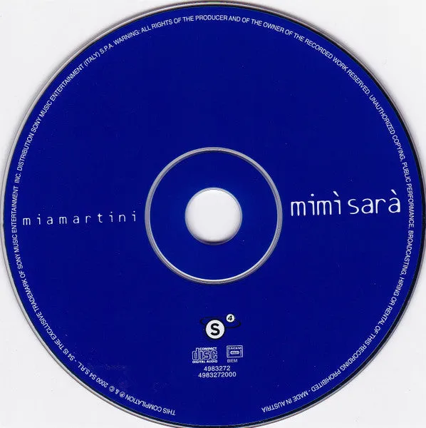 Mia Martini Mimì Sarà CD raccolta 2000