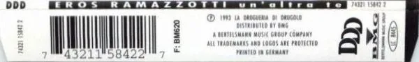 Eros Ramazzotti Un'Altra Te CD maxi usato ballad