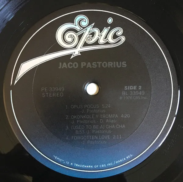 Jaco Pastorius vinile LP usato VG+ fusion ristampa