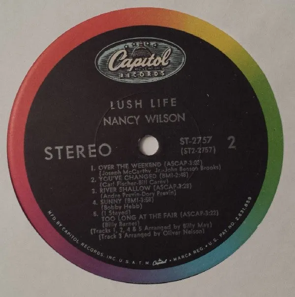 Nancy Wilson Lush Life vinile LP 1967 usato soul
